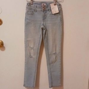 Girls Distressed Light Blue Jeans